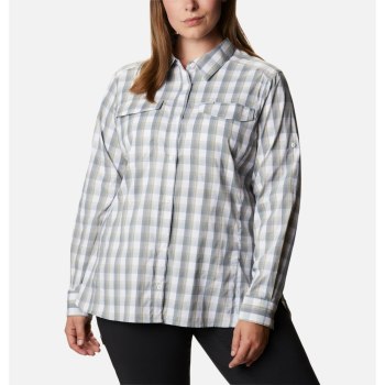 Columbia Overhemd Dames, Silver Ridge Lite Plaid Long Sleeve Plus Size Wit, 92AQZRVXU